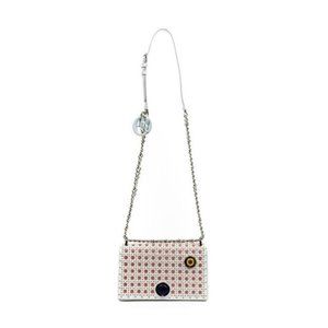 Flap Diorama Clasp In Perforated - Limited Edition Gray and Orange Patent Leathe